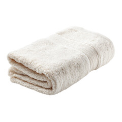 Folded, light beige bath towel, soft texture