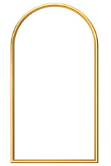 Gold arch-top framed empty space