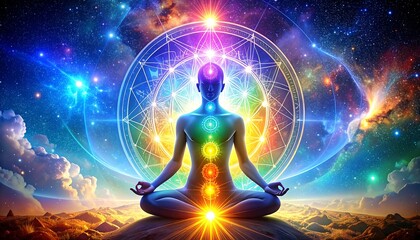 Spiritual figure in meditation