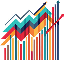 Abstract Stock Trend Pattern Forming Background