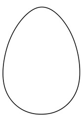 Simple black outline egg shape
