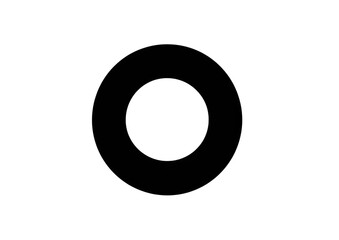 Solid black circle with a smaller inner circle