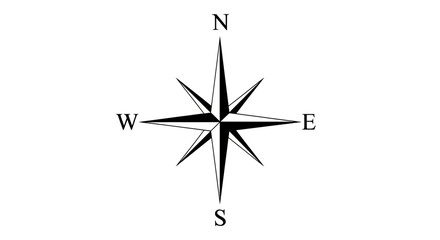 compass rose vector, navigation icon design, direction symbol illustration, travel compass icon, exploration vector art, wind rose design, north south east west symbol, compass silhouette vector, map 