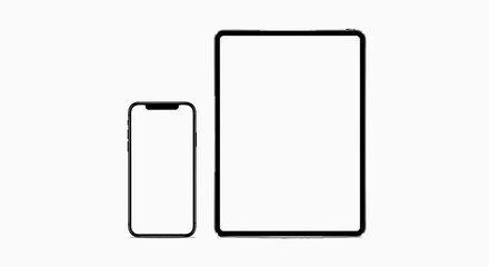 smartphone and tablet icon, mobile device vector, digital gadget illustration, phone and tablet symbol, technology icon set, electronic device outline, mobile technology vector, digital screen devices