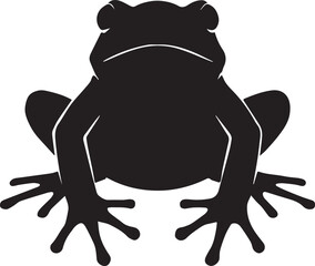 frog silhouette vector