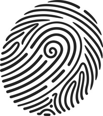 Simple Vector Illustration of a Fingerprint Pattern