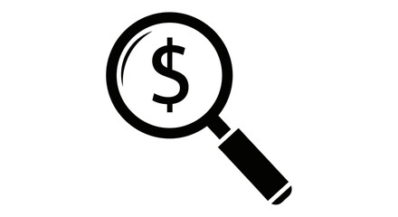 finance, search, money, dollar, analysis, magnifying, glass, icon, symbol, economy, investment, profit, cost, revenue, business, audit, budget, accounting, pricing, savings, growth, wealth, capital, f