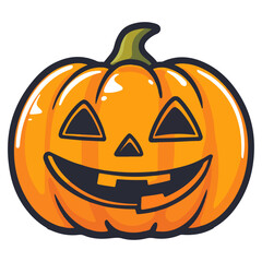 pumpkin, jack-o-lantern, decoration, halloween, festival, vector, transparent background, lantern, october, scary, horror, jack, evil, celebration, isolated