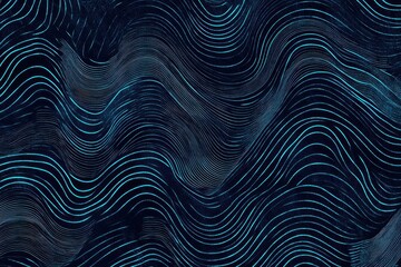 high detail visual of Technological background with blue wavy lines
