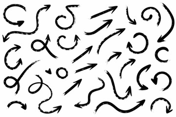 Dynamic hand drawn arrows, perfect for adding a creative touch to your projects and designs