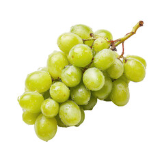 Close-up of a bunch of green grapes with water droplets