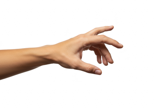 Hand reaching out isolated on transparent background