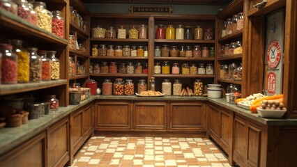 Wooden bookshelf displays photos