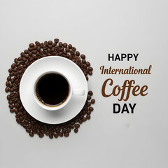 Celebrate International Coffee Day with this inviting cup and rich aroma, perfect for social media buzz!