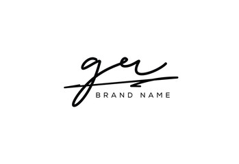 GR letter elegant cursive beauty handwriting logo.