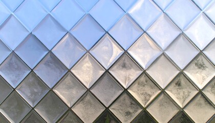 Frosted Glass Mosaic Wall Texture with Diamond Pattern