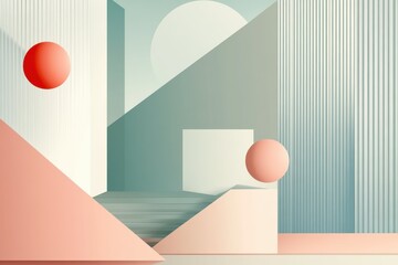 premium quality visual of Minimalist geometric Background