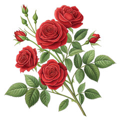 Crimson Rose Bouquet: A visually striking image captures a close-up of a vibrant arrangement of blossoming red roses, their petals fully unfurled and showcasing intricate textures.