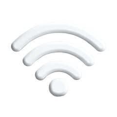 White 3D wifi symbol
