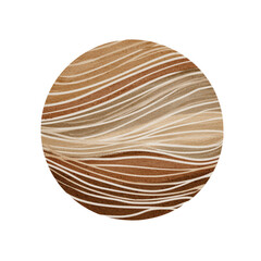 Circular, abstract, tan and beige pattern of flowing lines