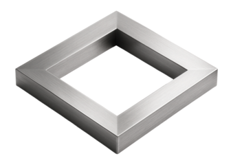 Modern steel border with angular design and brushed finish