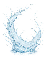 Water splash with a subtle blue hue