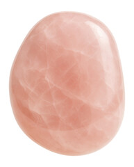 Translucent rose quartz with rounded edges