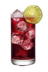 Red cocktail with ice and lime (3)