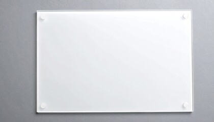 Obraz premium Matte White Glass Panel on Gray Background