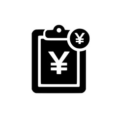Obraz premium Business Clipboard Featuring Yen Sign for Financial Report Investment and Money Management