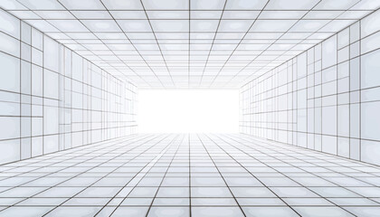 Abstract Architectural Perspective A Modern Interior Design and Bright Lighting