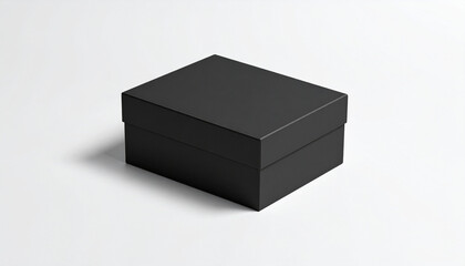 Fototapeta premium Black Rectangular Gift Box Mockup Perfect for Packaging Design
