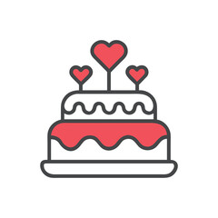 Festive polka dot birthday cake silhouette with candles vector illustration