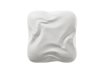 Abstract white blob isolated on transparent background