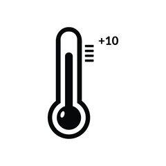 Smart thermostat vector icon for temperature control, HVAC, heating, ventilation, and cooling systems