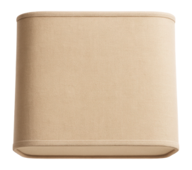 Rectangular fabric lamp shade in beige