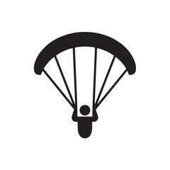 Simple Icon of a Person Parachuting Downward