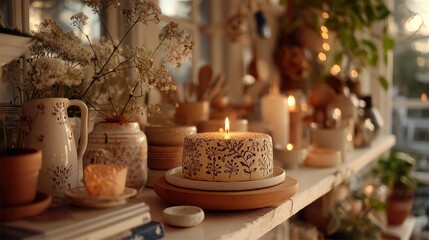 Cozy Home Decor, Candle, Still Life, Interior Design, Warm