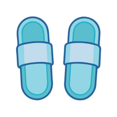 Home slippers icon. Comfortable shoes vector illustration.
