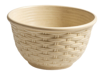 Ceramic bread basket with woven texture