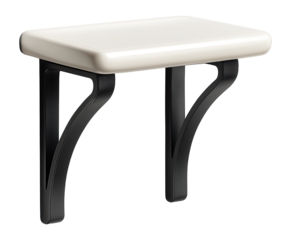 Ceramic wall shelf with brackets