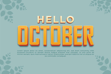 Hello October Text Effect