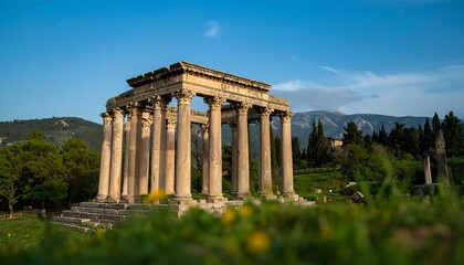 Obraz premium Ancient temple ruins amidst nature