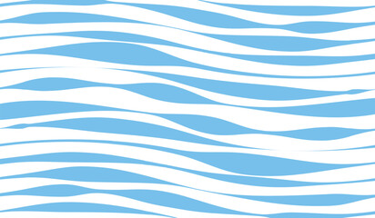 blue wave pattern vector on white background for summer design template