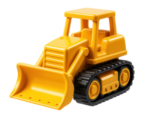 Toy bulldozer with rotating tracks