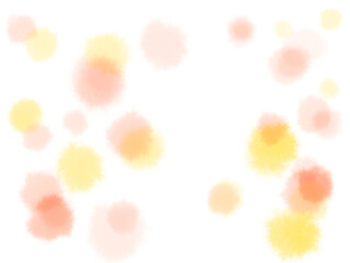 オレンジと黄色い花のような空気の中の雰囲気背景イラスト