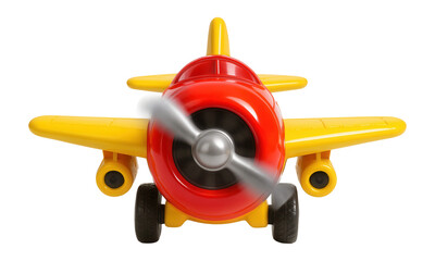 Obraz premium Pull-back toy plane with spinning propeller