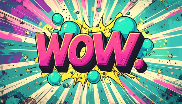 Colorful comic book explosion