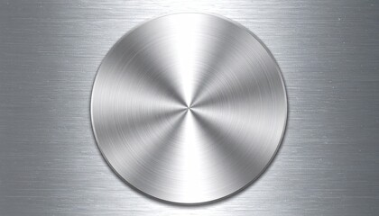 Brushed Nickel Circular Metal Plate Texture