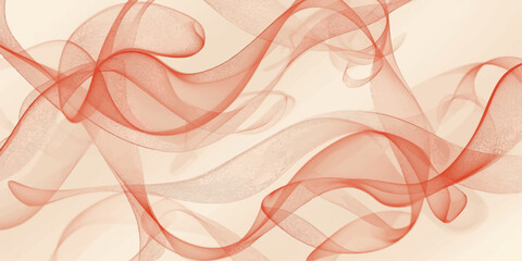 Smooth flowing pink smoke swirls in an abstract wave pattern